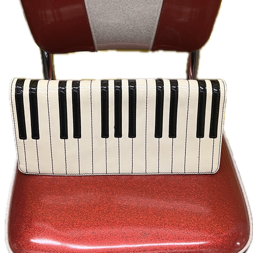 Black and White Piano Clutch